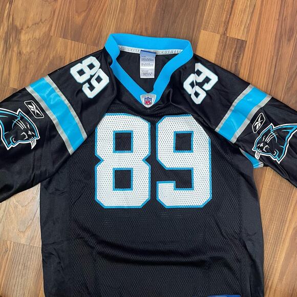 Reebok On Field NFL Carolina Panthers Steve Smith #89 Alt Black Jersey Youth L - Picture 3 of 8